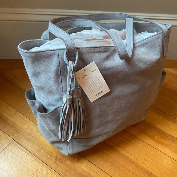 Beautiful NWT suede tote. About 15” x 18” wide. - Picture 6 of 8